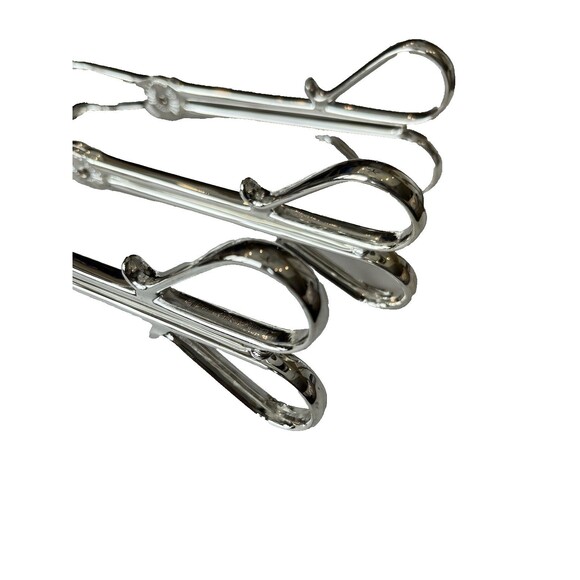 Elegance Silverplated Serving Tongs, set of three Cake Bread Salad 10" EP Zinc - Picture 8 of 16